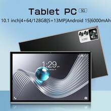 Qetupa 10.1 吋 Android 15 平板電腦，MTK 6737 四核 1.3GHz/4GB RAM+64GB/128GB ROM/WiFi 2.4G + WiFi 6/藍牙 5.2/1280x800 IPS 觸控螢幕/雙鏡頭 5MP+13MP/Type C/6000mAh/Widevine L1/支援擴充至 1TB（不含適配器） - 黑色 - 查看 2