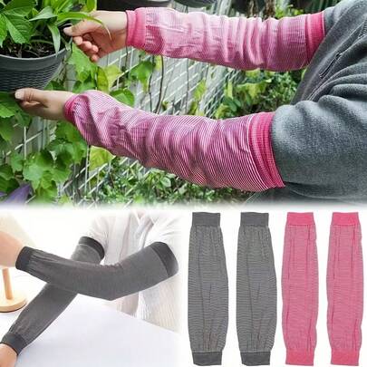 1 Pair Extra Long Sleeve Protectors, Breathable, Comfortable And Stretchy Sleeves, Suitable For Household Work, Outdoor Sun Protection, Factory Work, Agriculture