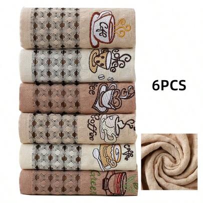 6pcs/Set 50cm*25cm Premium Waffle Weave Dish Cloths, Super Absorbent And Soft Kitchen Cleaning Cloths, Suitable For Kitchen, Living Room Cleaning
