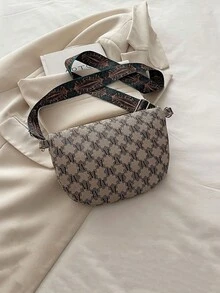 新款复古印花时尚大容量单肩斜挎包腰包 - 彩色 - 查看 7