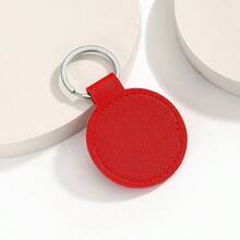 Móc khóa da tròn khắc chữ theo yêu cầu, móc khóa tròn cá nhân hóa với tên/chữ, móc khóa da tối giản, món quà độc đáo cho sinh nhật, kỷ niệm, đám cưới và quà lưu niệm doanh nghiệp. - Nhiều màu - Xem 6