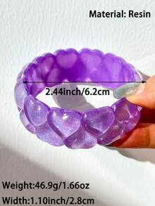 1件轻盈镂空花卉开口手镯，玫瑰粉色多元素串珠设计，适合女性日常佩戴，是送给女友和母亲的理想珠宝礼物。 - 多色D - 查看 11