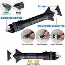 一套三合一密封胶工具套装，包含密封胶、清洁头和刮刀头，符合人体工程学的坚固塑料手柄设计，方便涂抹密封胶。 - 多色 - 查看 2