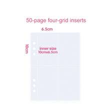 Carpeta de hojas sueltas A5, carpeta de anillas estilo Ins, cuaderno exfoliante de PP, cubierta de núcleo interno, cuaderno de notas, diario, planificador de oficina B4LW - 50P 4 cuadrículas - Ver 1