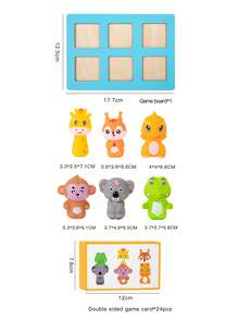 Children's Cognitive Animal Swap Game, Wooden Matching Puzzle Toy, Fun Parent-Child Gift - Multicolor - View 11
