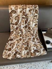 1 件柔和叶子箔印围巾/披肩 - 彩色 - 查看 3