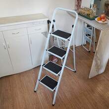 Gr8 Home 4 Step Ladder Folding Stool Non Slip Tread Heavy Duty Steel Foldable Home DIY - Foldable - View 7