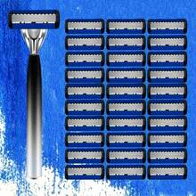 High-End Vintage Manual Shaving Razor Set | 6-Layer Blades, Interchangeable Heads, Ergonomic Handle, Refillable Design For Smooth, Precise Shaving Experience - Perfect Father's Day And Birthday Gift - Safety Razor - View 14