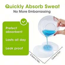 2/6/12/40/100pcs Disposable Breathable Sweat-Absorbing Invisible Stickers, Thin & Comfortable Odorless, Suitable For Men & Women, Essential For Summer Travel, Sports, Outdoor Activities, Can Also Be Used As Stickers - White - View 5