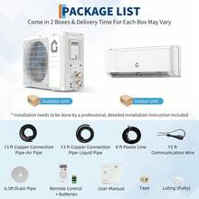 strundghti High Efficiency Mini Split Central Air Conditioner & Heater – 12,000 BTU, 22 SEER, Ductless Wall-Mounted Inverter, Energy Efficient, WiFi, Remote, Cooling & Heating For Rooms Up To 750 Sq.Ft - US A Type Plug(110-127V) - View 3