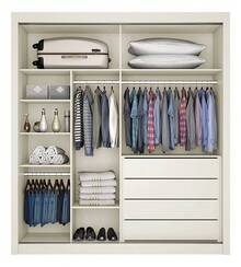 Zurich Wardrobe, MDF, 2 Sliding Doors, 4 Drawers, Europa - Multicolor - View 2