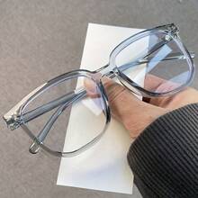 1 Pair Transparent Lens Glasses, Unisex, Fashionable & Minimalist, Durable - Multicolor - View 2