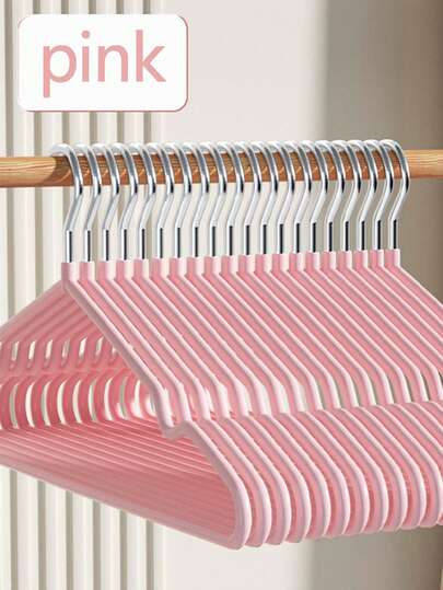 Non-Slip Coated Plastic Clothes Hangers, Suitable For Dorm And Home, Heavy Duty For Adults, Seamless And Protrusion-Free