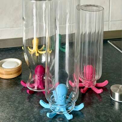 1pc Standalone Bottle Drying Rack With Fast Ventilation And Circulation System, Greatly Improves Drying Efficiency. Saves Countertop Space, Suitable For Various Water Bottles, Mugs And Glasses. Ideal For Kitchen, Office And Travel Use, Portable And Easy To Clean