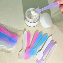 10 piezas Espátula de crema PP, Cuchara para mascarilla y crema para ojos, Cuchara para crema cosmética - Multicolor - Ver 1