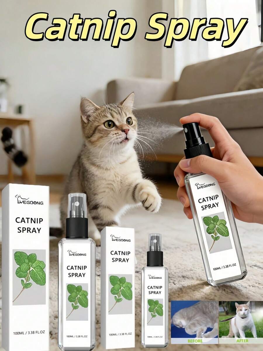 Xịt tinh dầu bạc hà mèo giúp giảm lo âu cho mèo, cải thiện sức khỏe và sinh lực cho thú cưng. Sản phẩm xịt tinh dầu bạc hà mèo này giúp giảm lo âu cho mèo, tăng cường sinh lực cho thú cưng và là một loại xịt chăm sóc sức khỏe. Nó có hương thơm lâu dài, có thể nhai được, chống trầy xước và giúp tăng cường sinh lực cho thú cưng. - 100ml - Xem 1