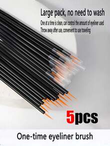 100/50pcs Disposable Eyeliner Brush, Lip Brush, Lip Liner Brush, Makeup Eyeliner Brush, Lipstick Brush, Black & White Makeup Brushes, Holiday Gift, Essential For School & Travel - Multicolor - View 13