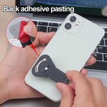 360°超薄可折叠迷你手机支架，不锈钢桌面手机支架 - 彩色 - 查看 4