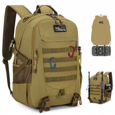 NEWHEY Mochila táctica de 43L para senderismo, camping, militar, montañismo, supervivencia, al aire libre, viaje, pesca, caza, de gran capacidad para hombres