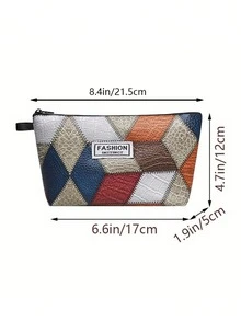 El bolso a rayas con una correa estampada, impreso con el símbolo del dinero, hecho de cuero suave, es un diseño para hombres y mujeres, adecuado para una pareja. - Negro - Ver 3