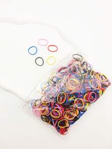 500pcs New Disposable Hair Ties, Hair Elastics, Hair Bands, Hair Accessories - Multicolor - View 6