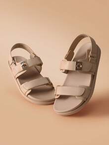 Flat Sandals For Women Comfortable Open Toe Summer Sandals Adjustable Fashion Cute Casual Sandals Shoes - Apricot - View 2