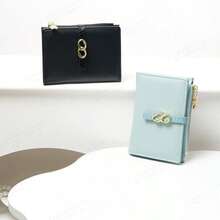 Original High-End Large-Capacity Short Women's Wallet Korean Version Of The Ins Style Simple Multi-Card Slots Two-Fold Wallet For Women Money Wallet Mini Wallet Purse Wallet Small Wallet Cute Wallet Travel Essential Summer - Multicolor - View 4