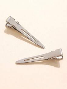 30pcs Simple Metal Small Hair Clips, Fashionable Minimalist Style, Versatile For Daily Hairstyles And Creative Looks To Showcase Unique Charm - Silver - View 4