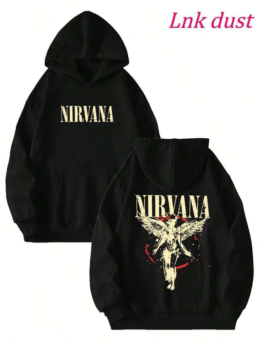 Y2K Men's Hoodie Casual Hoodie, Street Print, 250g Polyester Men's And Women's Clothing Casual And Cozy Hoodies Leyo, Long-Sleeved Hoodie, Versatile Casual Top For Autumn/Winter - 黑色 - 查看 1