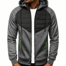 Shendy Vendy Men's Sweatshirt With Sports Hood With Zipper Hoodie - 深灰色 - 查看 7