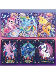 Hasbro Set de tarjetas coleccionables de la Princesa Luna de My Little Pony, adecuado para decoración interior y exhibición en el escritorio, con patrones de tarjetas aleatorios - Multicolor - Ver 10