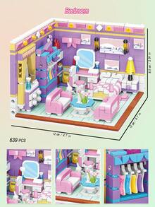 Đồ chơi xếp hình mini - Trang trí phòng bếp, phòng ngủ, phòng học, phòng khách | Xây dựng thế giới của riêng bạn với những khối xếp hình mini | Bộ khối xếp hình nhiều màu sắc dễ thương | Mô hình đồ chơi xếp hình sáng tạo có thể kết nối | Thích hợp để trang trí bàn làm việc văn phòng - Nhiều màu - Xem 3