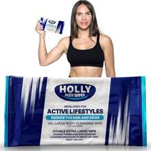 Extra-Large Body Wipe For Adults 1 Individually Wrapped XL Wipe 24 X 12 Rinse-Free Full Body Cleaning For Travel Gym Camping Hiking Emergency Use - Gói 1 chiếc - Xem 1