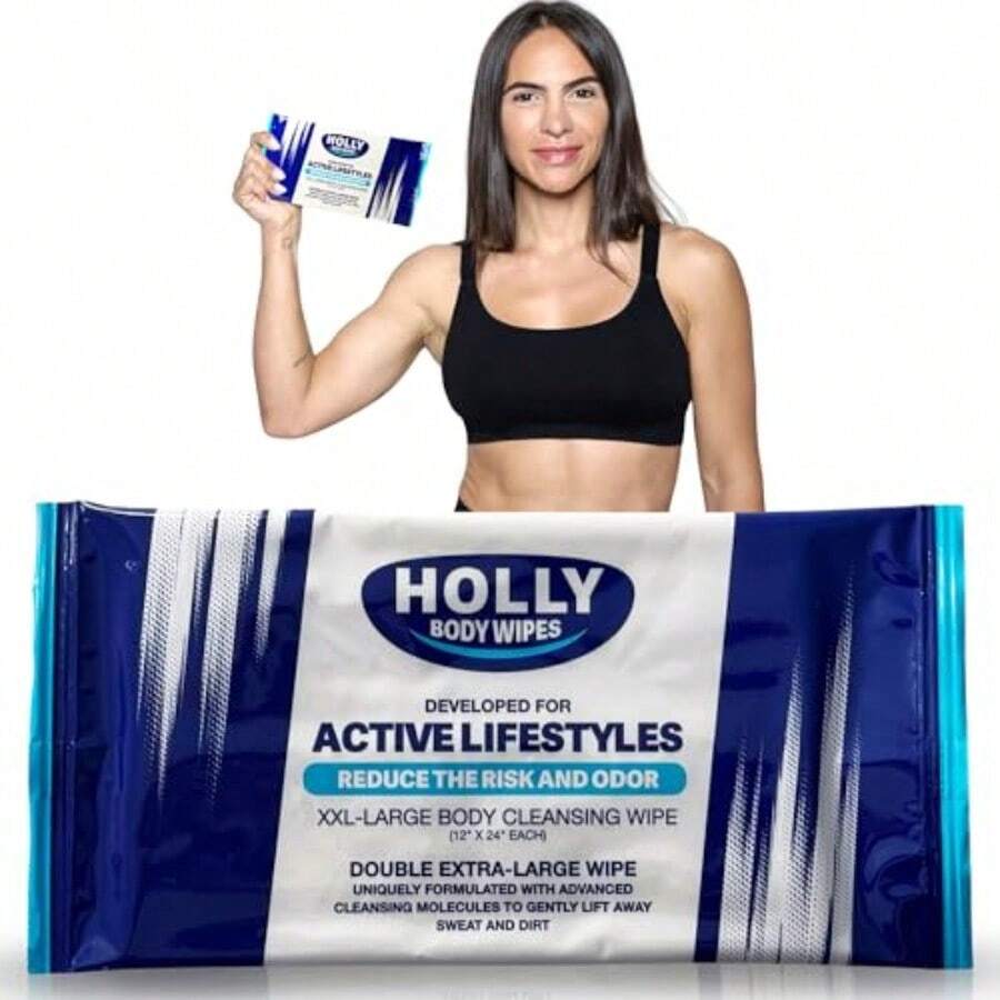 Extra-Large Body Wipe For Adults 1 Individually Wrapped XL Wipe 24 X 12 Rinse-Free Full Body Cleaning For Travel Gym Camping Hiking Emergency Use - Gói 1 chiếc - Xem 1