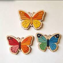 Decoración de pared de mariposa de acrílico estilo nórdico para habitación, decoración del hogar, fondo de fotografía - A - Ver 9