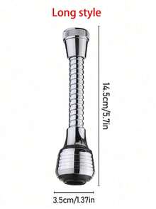 360 °   Rotatable Faucet Extender - Water Saving Aerator Nozzle With Flexible Tube For Kitchen & Bathroom Sink,Bathroom Deccor,Kitchen Essentials,Bathroom Accesssories,Household Items,House Decor,Kitchen Orangizer - Bạc - Xem 5