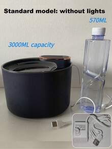 Dispensador de agua para mascotas de gran capacidad de 3L, con mejoras para un funcionamiento silencioso. Fuente de agua inteligente con circulación y filtración automática, adecuada para gatos y perros medianos/pequeños. Alimentado por USB (adaptador no incluido) - multicolor - Ver 13