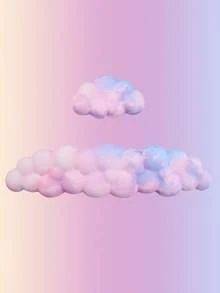 1 set Apoyo para muñecas y almohadilla para muñecas en forma de nube degradada, para uso de computadora y portátil en la oficina - Multicolor - Ver 24