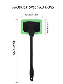 Car Window Cleaning Brush, 180° Rotatable Long Handle Windshield Cleaner With Washable Microfiber Cloth, Anti-Fog Car Glass Wiper Tool For Car & Home Use,Effectively Removes Fog And Moisture - Single Cleaning Brush - View 7