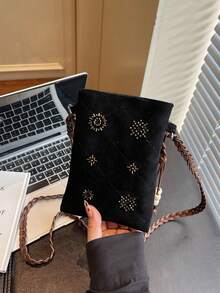 Mobile Phone Bag, Retro Tassel Embellishment Of National Customs, Exquisite Leather Rope With Simple Version, One Shoulder Crossbody Dual-Purpose Design, Light And Compact For Daily Travel, Exquisite Technology Highlights The Texture, All Kinds Of Wear, Showing Unique Personality And Fashion Taste. - Multicolor - View 7