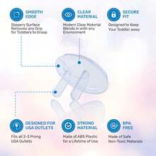 24个装电源插座保护盖，保障宝宝安全，防止触电。安装简便，可靠的塑料材质。 - 無色 - 查看 4