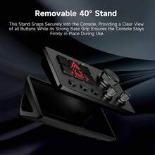 AJAZZ AKP03E Consola de control de escritorio Versión internacional, Asistente de mezclador de transmisión en vivo Panel de control con teclas de acceso directo programables, Consola de control de transmisión en vivo todo en uno, Soporte desmontable a 40°, Botones personalizables - Ver 3