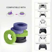 6-Piece Controller Thumb Grips, Non-Slip Silicone Control Rings, Enhance Aim & Reduce Fatigue For Console Gaming, Universal Joystick Accessories - View 8
