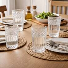 Juego de 4 Vasos de cristal de 380ml Transparente San Ignacio - Blanco - Ver 5