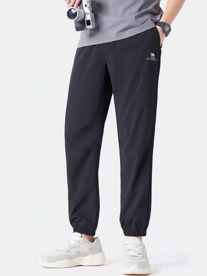 CAMEL CROWN Men's Outdoor Work Pants Spring/Summer Casual Pants Loose-Fit Breathable Stretch Cuffed Pants Stylish Versatile Leisure Athletic Long Pants