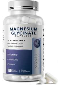 MM IMATCHME Magnesium Glycinate 850mg Capsules With L-Theanine, Chamomile & GABA For Sleep, Calmness, Muscle, Bone Health & Immune Support, Magnesium For Women And Men, Vegan, High-Absorption, 120 Count - 120 Count - View 12