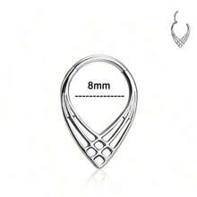 16G鼻中隔环 316L不锈钢鼻环耳骨耳环 身体穿刺饰品 男女通用 - 不銹鋼身體穿刺飾品 - 查看 10