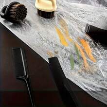 10pcs Disposable Salon Hairdressing Capes, Transparent Waterproof, Suitable For Dyeing, Perming, Haircut, Hairstyling, Hair Washing - A - View 8