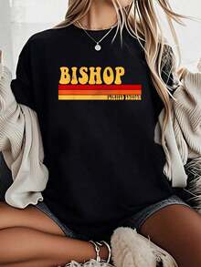 Camiseta Unisex 100% Algodón con Nombre de Obispo Personalizado, Estilo Retro Vintage para Hombre - Camisetas Gráficas 100% Algodón para Hombre, Tops de Verano - Negro - Ver 1