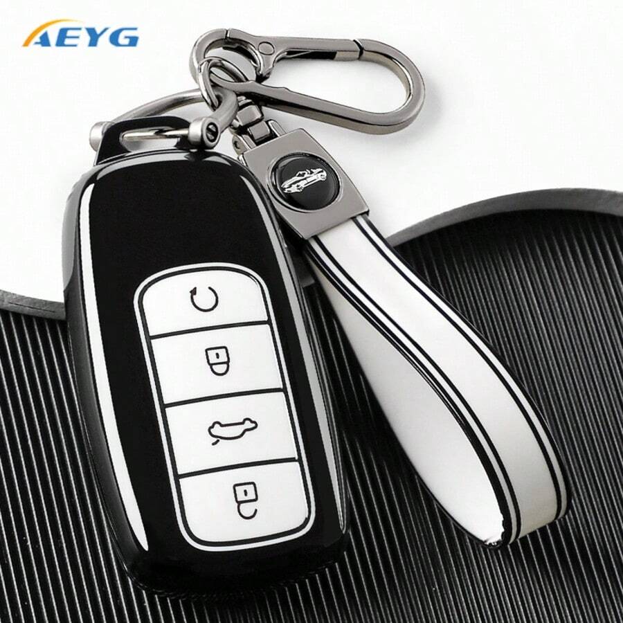 Phù hợp với Chery Tiggo 8 Pro, Tiggo 8 Plus, New 5 Plus, 7 Pro, Omoda 5. Bao đựng chìa khóa, vỏ bảo vệ chìa khóa, phụ kiện móc khóa. - Chery C - Xem 1